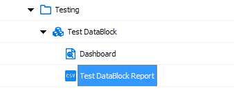 This image shows a csv report that has an associated Shortcut.